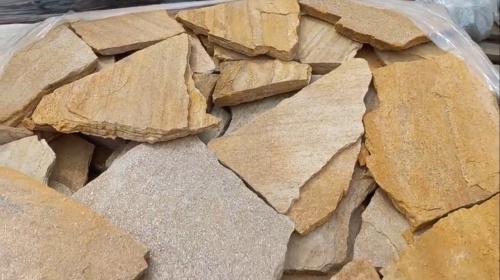 Плитняк златолит жёлтый для цоколя купить в Южноуральске