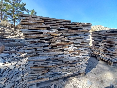 Плитняк златолит серебристый для фасада купить в Южноуральске