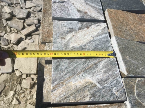 Плитка пилёная златолит Уральский для цоколя, отмостки купить в Южноуральске