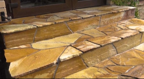 Плитняк златолит жёлтый золотистый для отмостки купить в Южноуральске