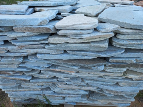 Плитняк златолит зелёный галтованный для цоколя купить в Южноуральске