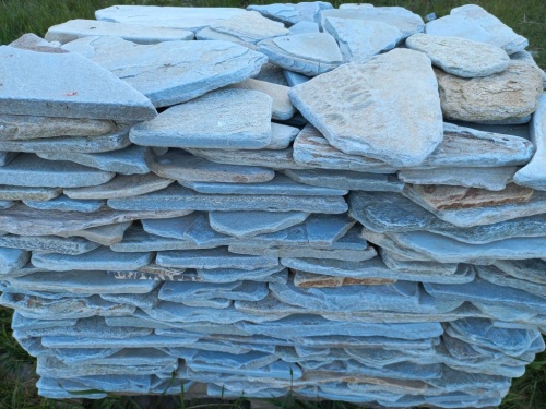 Плитняк златолит зелёный галтованный для цоколя купить в Южноуральске