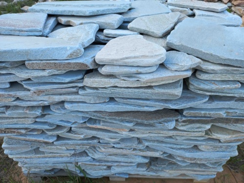 Плитняк златолит зелёный галтованный для цоколя купить в Южноуральске