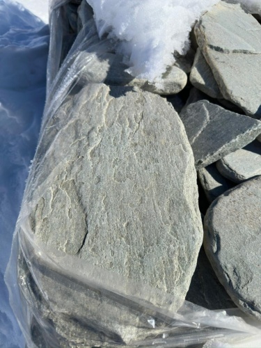 Плитняк златолит зелёный галтованный для цоколя купить в Южноуральске